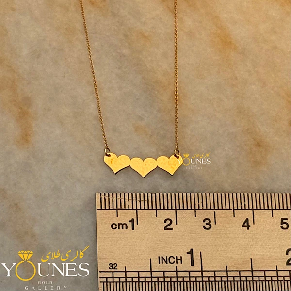 گردنبند سه قلب طلا